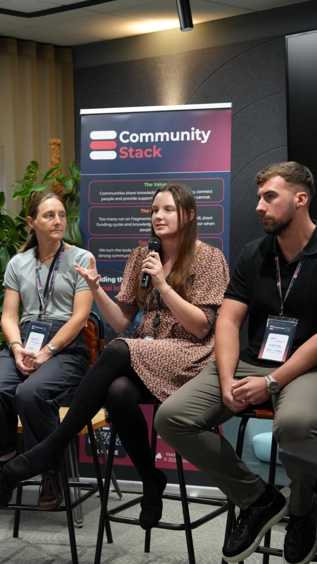 Jessica Parkinson speaking on the panel